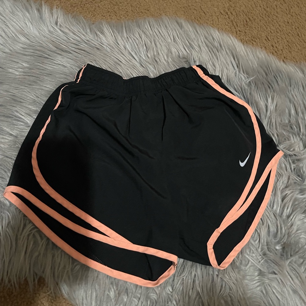 Coral and Black Nike Shorts
